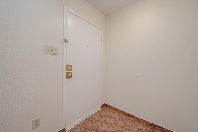 doorway with crown molding