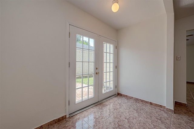 entryway with french doors