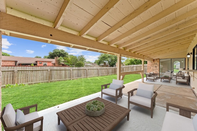 view of terrace with outdoor lounge area