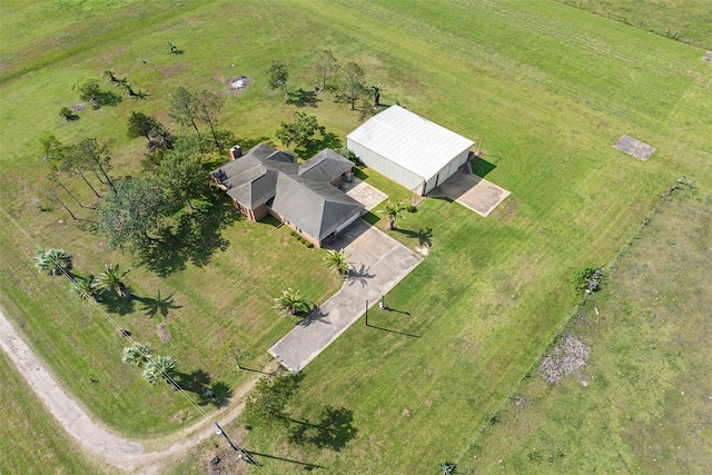 drone / aerial view featuring a rural view