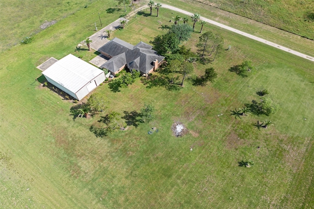 aerial view featuring a rural view