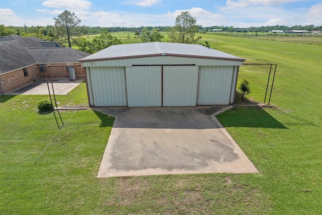 bird's eye view with a rural view