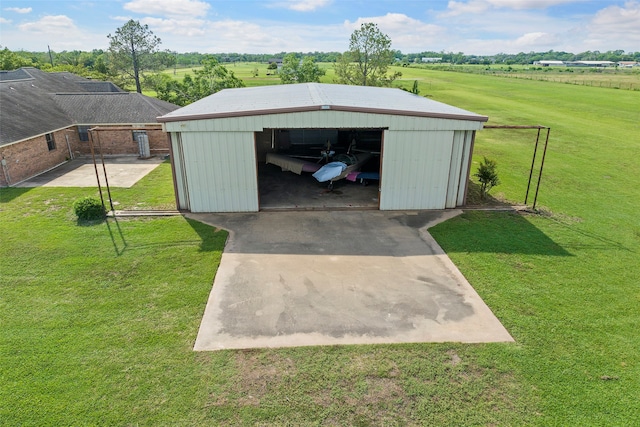 aerial view featuring a rural view