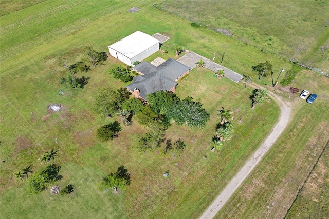 drone / aerial view featuring a rural view