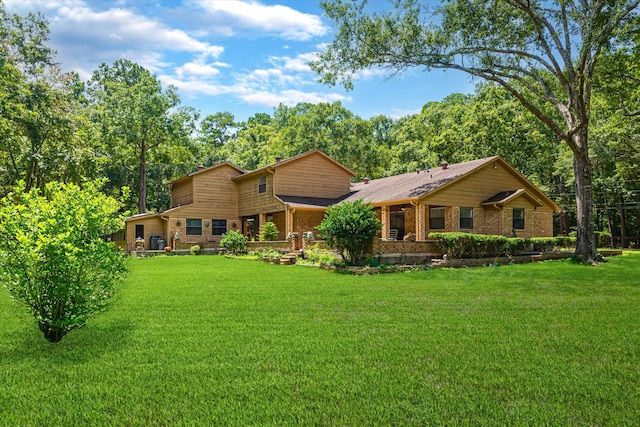 exterior space with a front yard