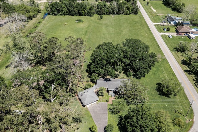 bird's eye view with a rural view