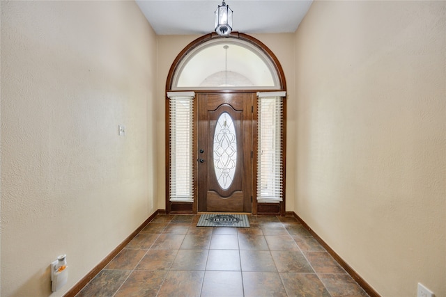 view of tiled foyer