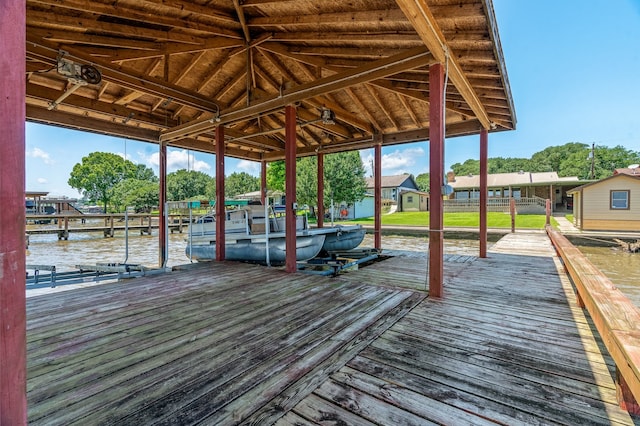 view of dock