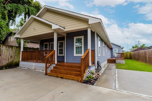 view of bungalow-style home