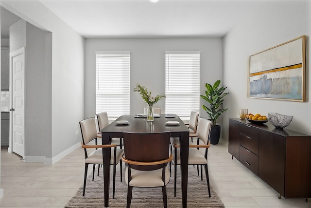 dining area featuring light hardwood / wood-style floors