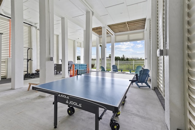 recreation room with a wealth of natural light