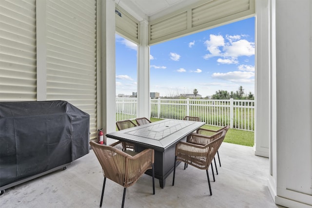 view of patio with grilling area