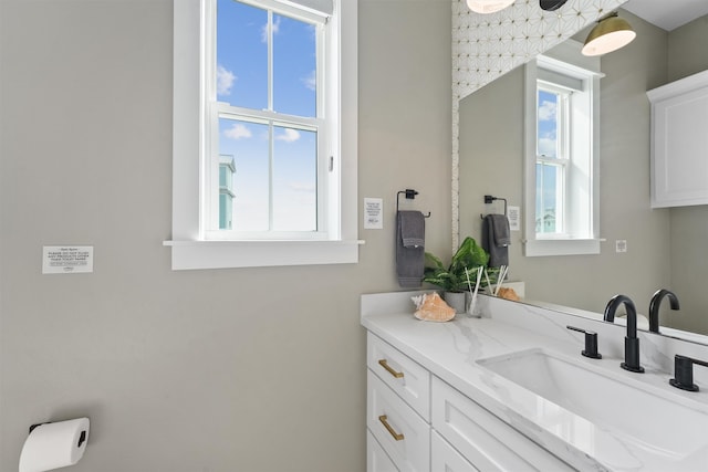 bathroom with vanity