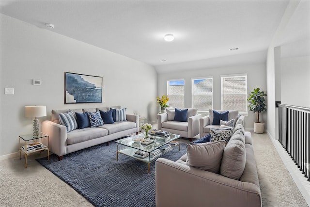 view of carpeted living room