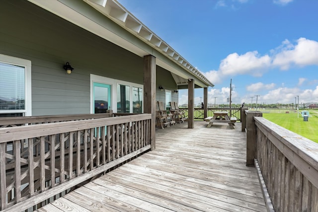 view of wooden terrace