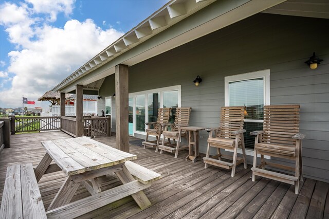 view of wooden deck