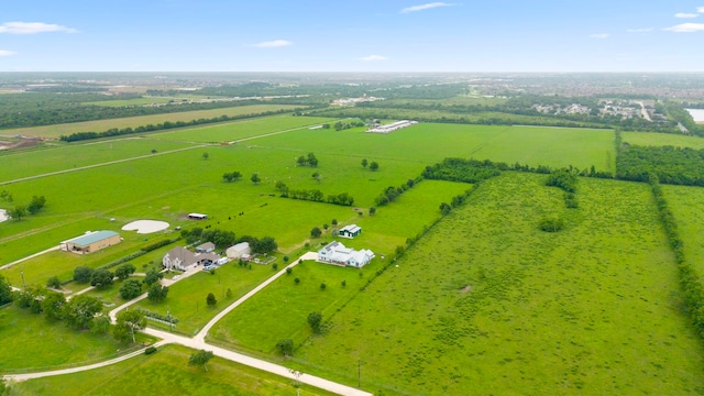 aerial view featuring a rural view