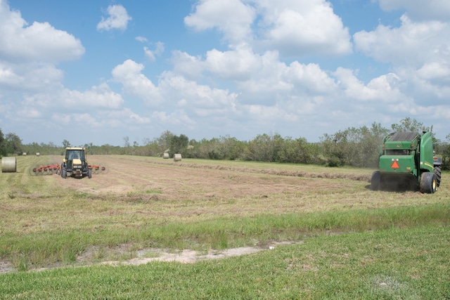 view of yard featuring a rural view