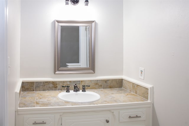 bathroom with large vanity