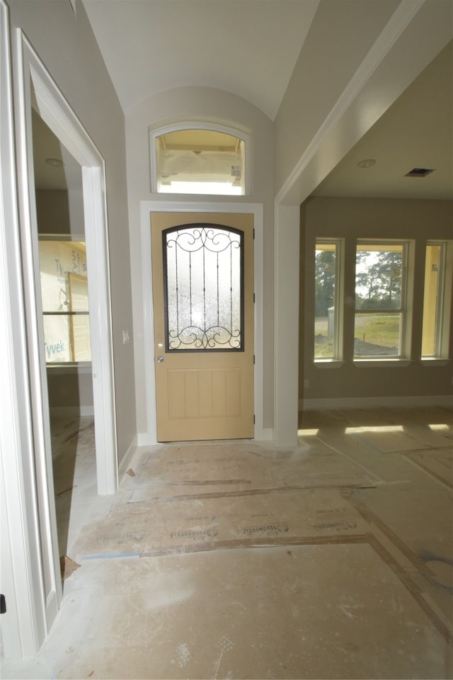 foyer featuring a healthy amount of sunlight