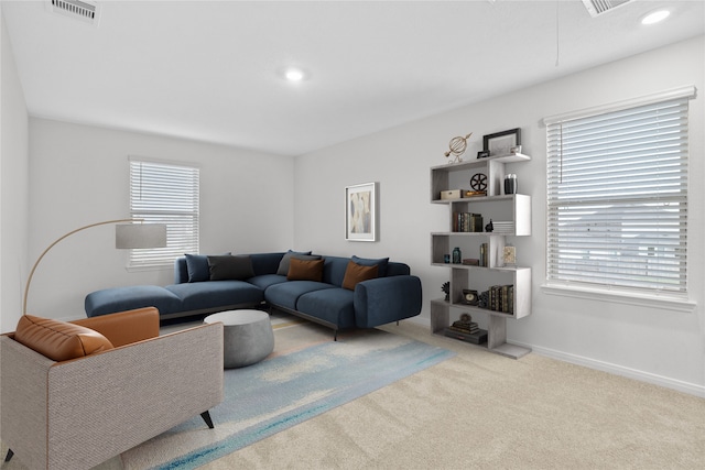 view of carpeted living room