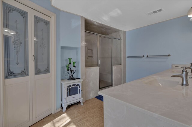 kitchen featuring sink and light hardwood / wood-style floors