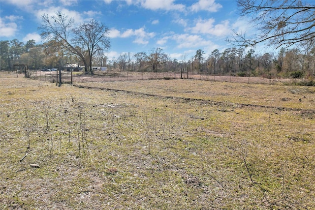 view of yard with a rural view