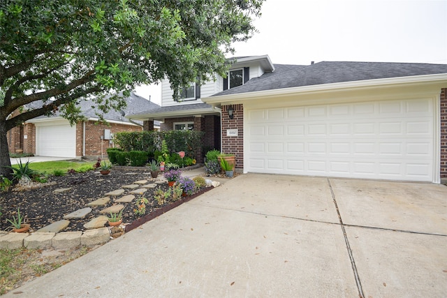 view of front of home featuring a garage