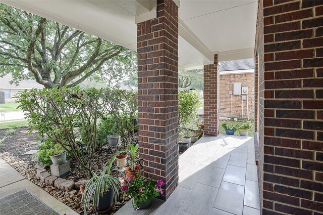 view of patio with covered porch
