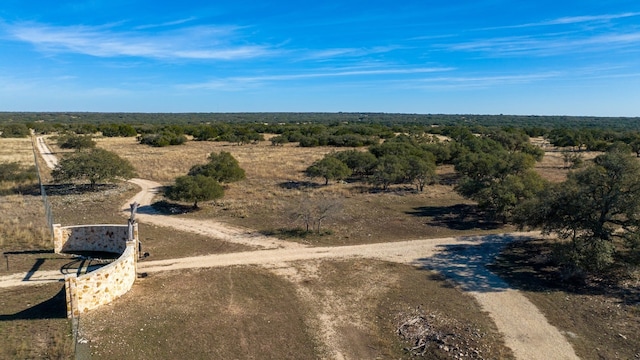 aerial view featuring a rural view