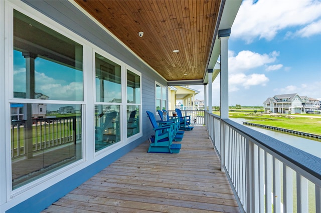 view of wooden terrace