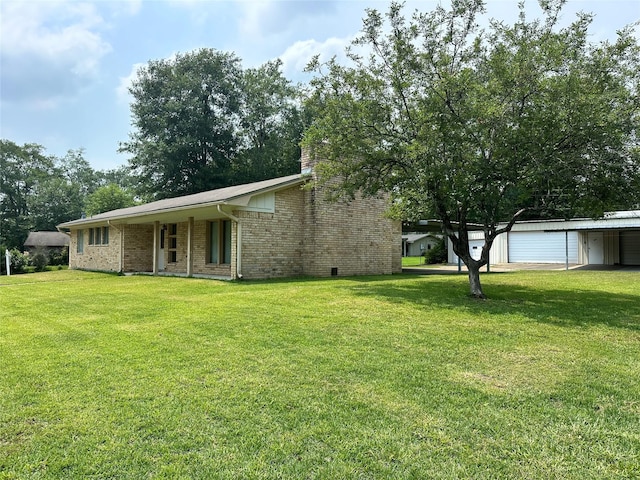 exterior space with a lawn