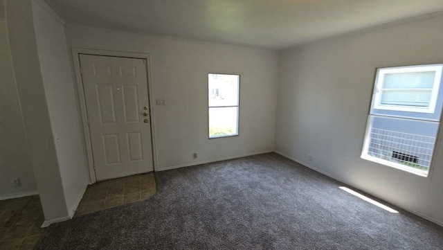 view of carpeted spare room