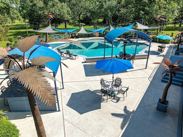 view of pool with a patio area