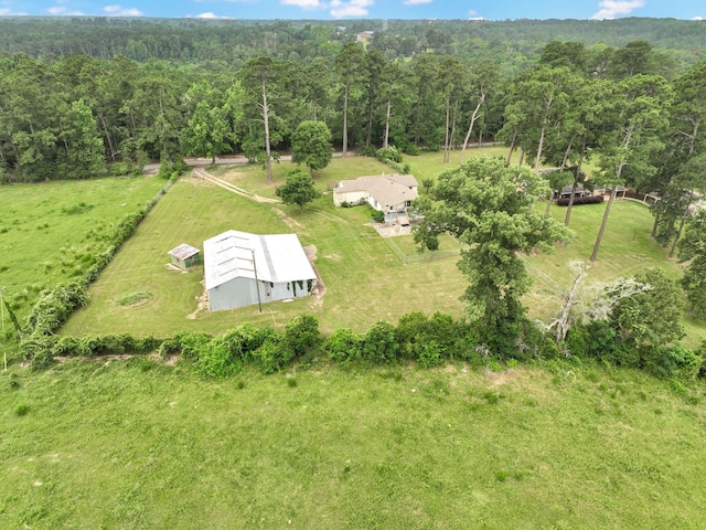 bird's eye view with a rural view