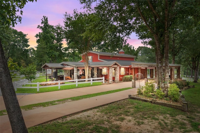 craftsman house with a yard