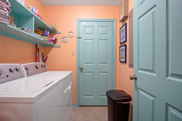 laundry area featuring independent washer and dryer