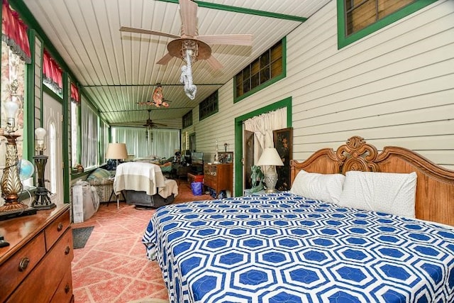 bedroom featuring wood ceiling