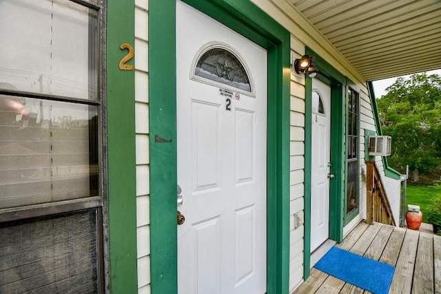 property entrance with a porch