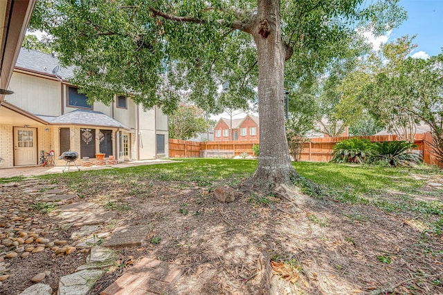 view of yard featuring a patio area