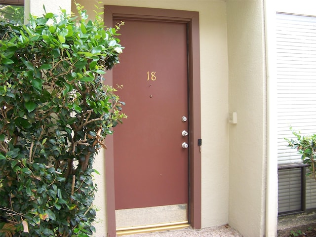 view of doorway to property