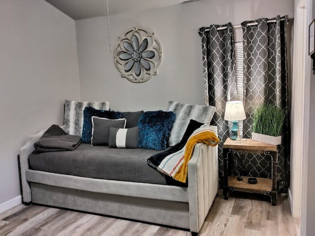 bedroom featuring wood-type flooring