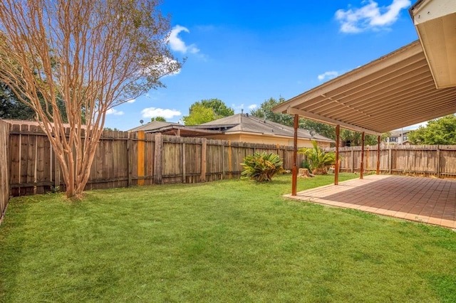 view of yard with a patio