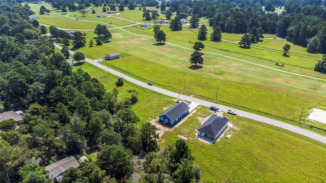 drone / aerial view with a rural view