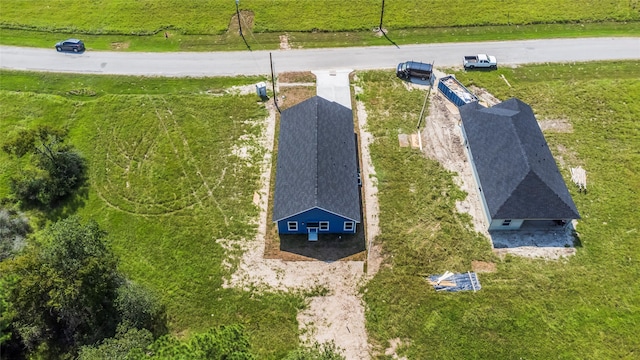 bird's eye view with a rural view