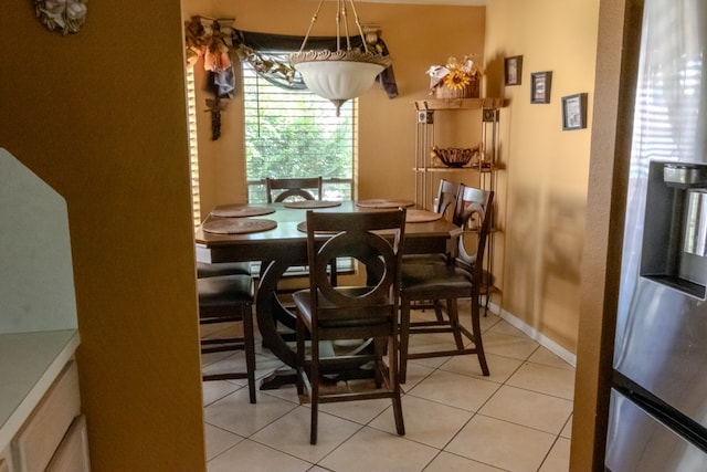 view of tiled dining room