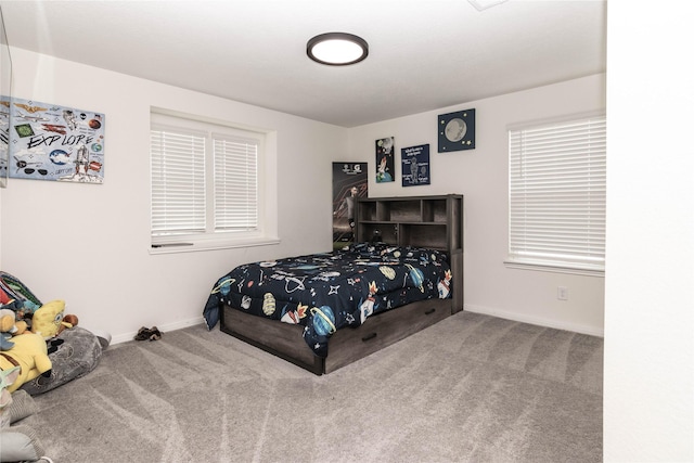 bedroom with carpet floors