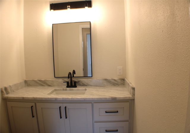 bathroom with oversized vanity