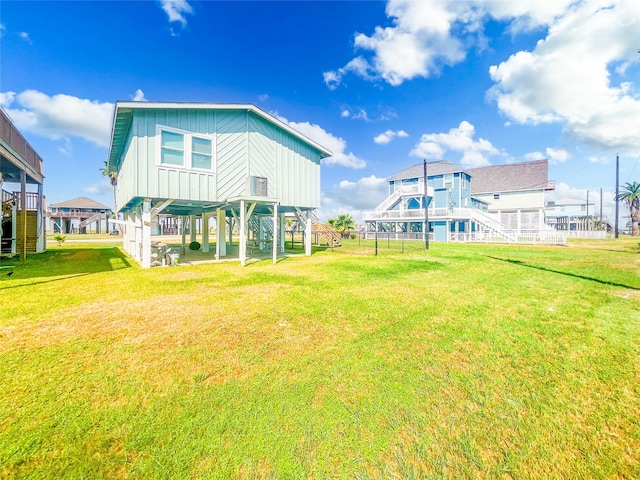 view of yard with a patio area