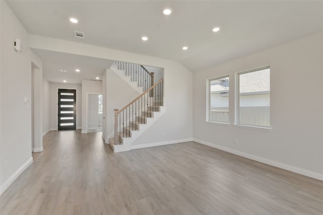 interior space with light wood-type flooring